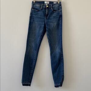FRAME Le High Split Hem Skinny Jeans Size 26
